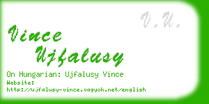 vince ujfalusy business card